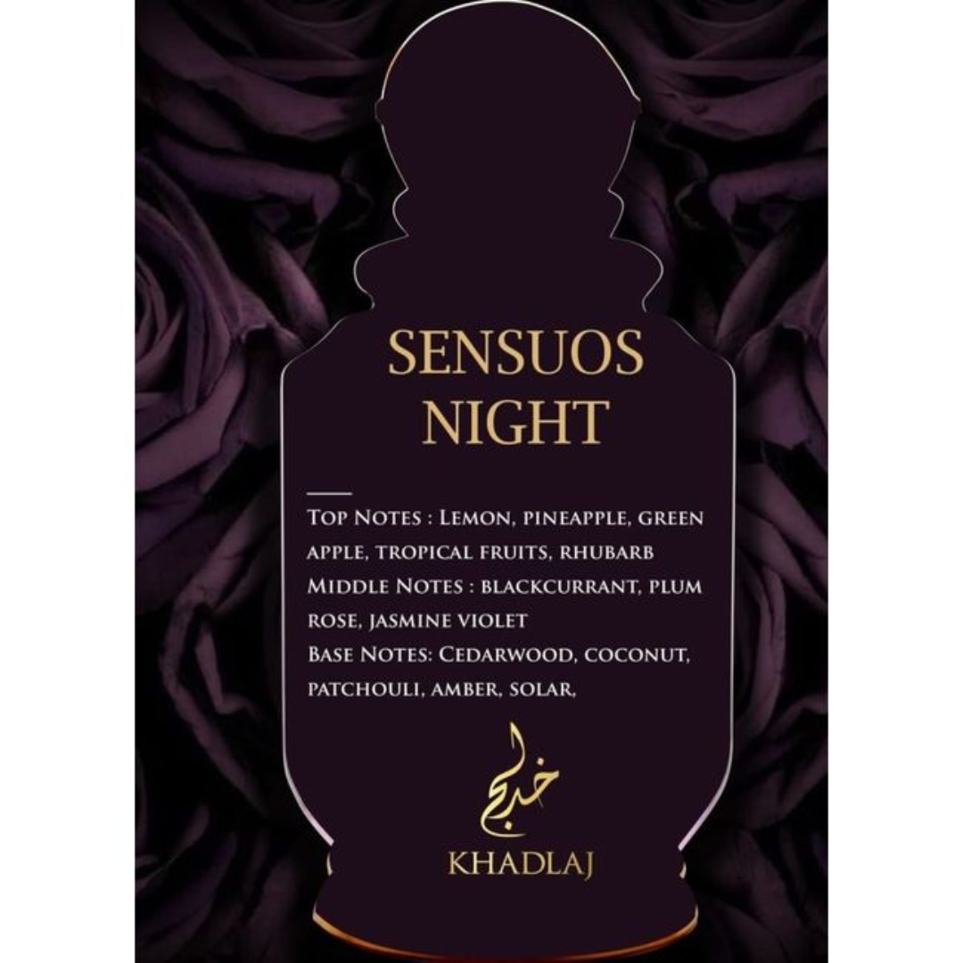 SENSUOS NIGHT EDP SPRAY 100ML (3.4Oz) BY KHADLAJ - Intense Oud