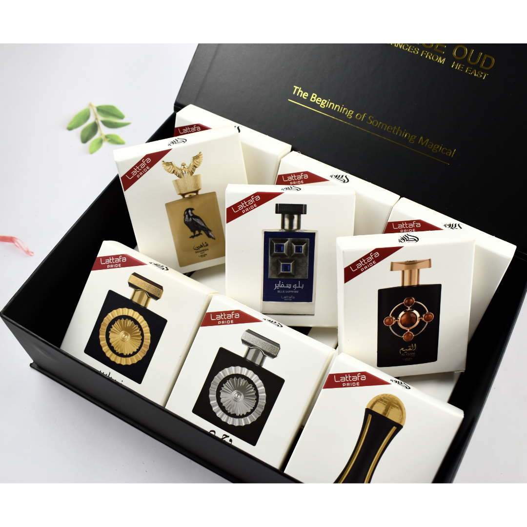 Discovery Pack Of Lattafa Pride Travel Set-20ml 18Pcs with Magnetic Gift Box - Intense Oud