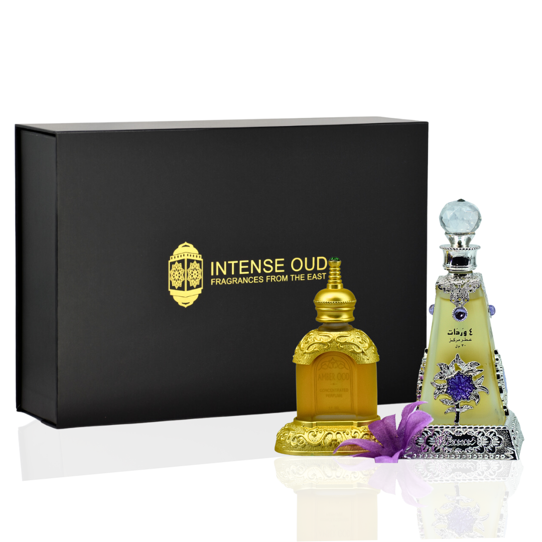 Arba Wardat CPO-30 ML & Amber Ood CPO-14 ML With Magnetic Box By Rasasi - Intense Oud