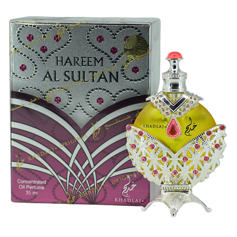 Hareem Al Sultan Gold & Silver With Magnetic Box CPO - 35ML by Khadlaj - Intense Oud