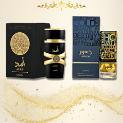 Jasoor & Asad EDP 100ML (3.4 OZ) by Lattafa | Collection for Men & Women, Long Lasting Scents of Arabia, Perfumes for Men & Women Original. (BUNDLE) - Intense Oud