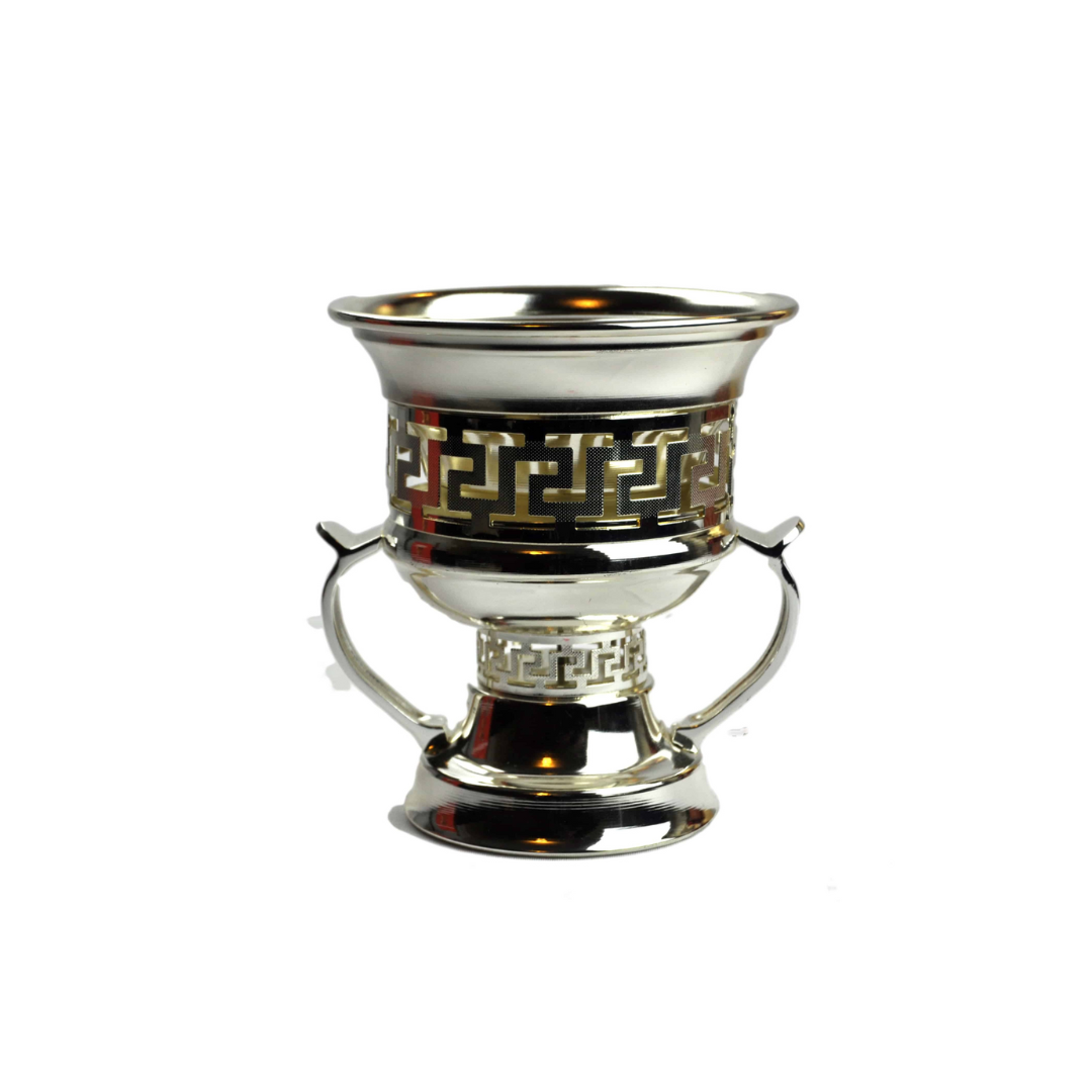 Arab Incense Bakhoor Burner - 6 inch Silver by Intense Oud - Intense Oud