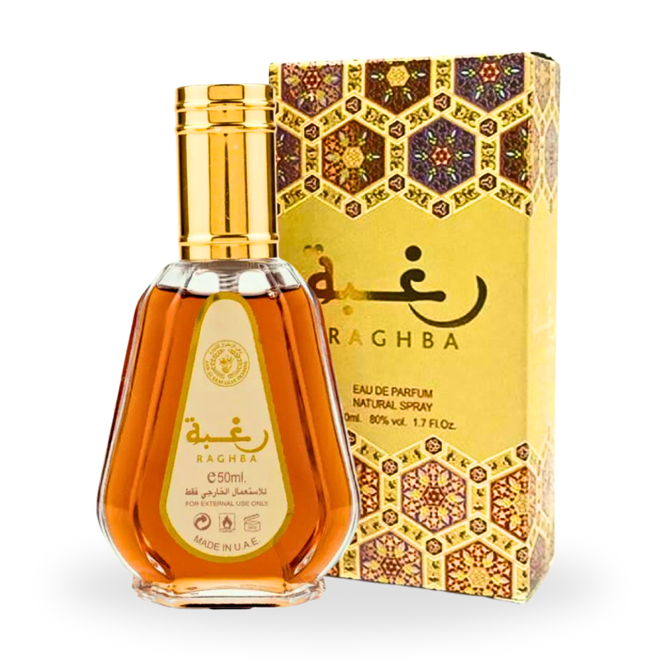 Yara, Raghba & Najdia Ard Al Zaafaran 50ml EDP perfume bottles in mini travel size, unisex fragrance collection.
