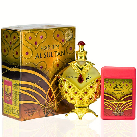 Hareem Al Sultan Gold CPO-35Ml (1.1oz) With Free Gift Spray EDP - 20ml (0.7oz) by Khadlaj - The Original - Intense Oud