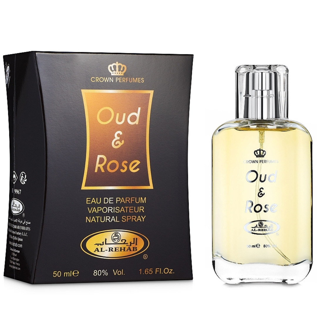 Oud & Rose EDP - 50ML (1.7 OZ) By Al Rehab - Intense Oud