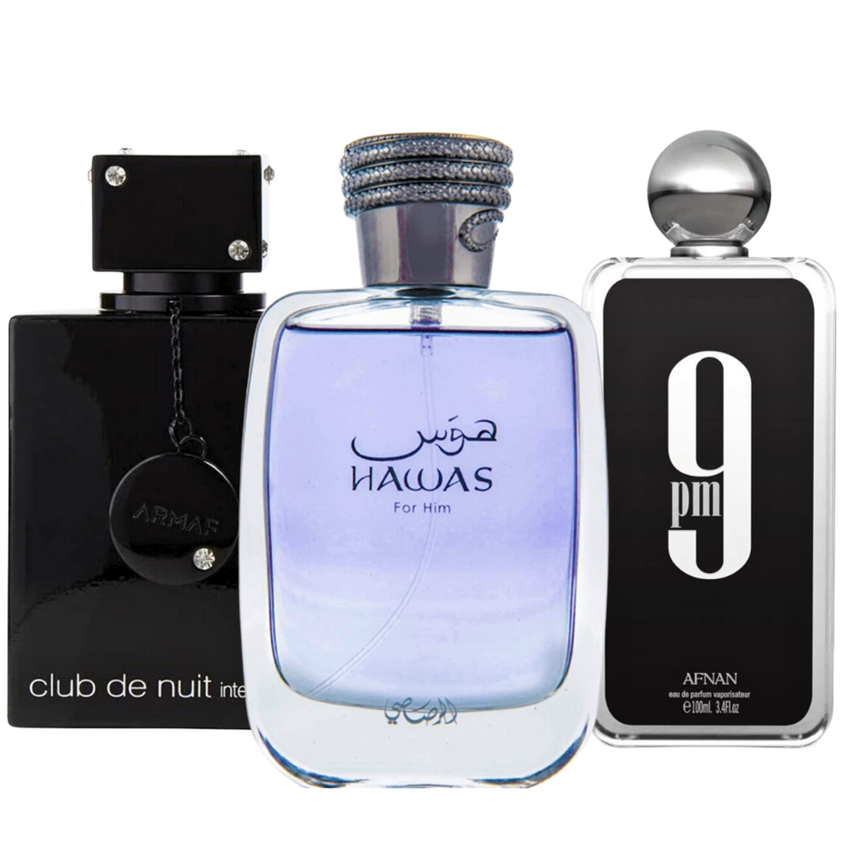 Intense Oud Club de Nuit Intense 9PM men's Eau De Parfum 100ml bottle from Exquisite Fragrances collection.