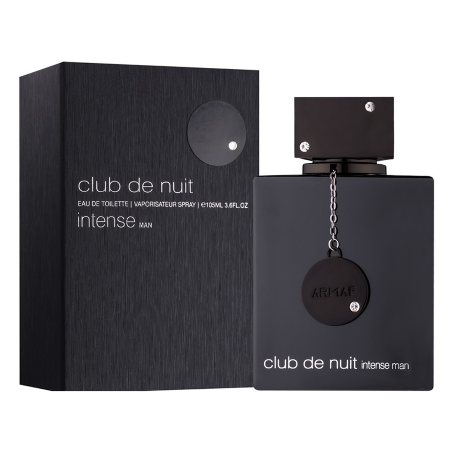 Intense Oud Club de Nuit Intense 9PM Eau De Parfum for Men, 100ml bottle, elegant fragrance for men from Exquisite Fragrances collection.