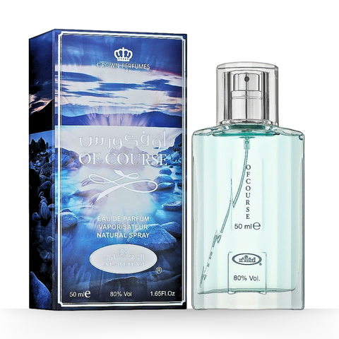 Al Rehab Ofcourse EDP 50ML Eau De Parfum bottle with elegant design and floral accents visible in the image.