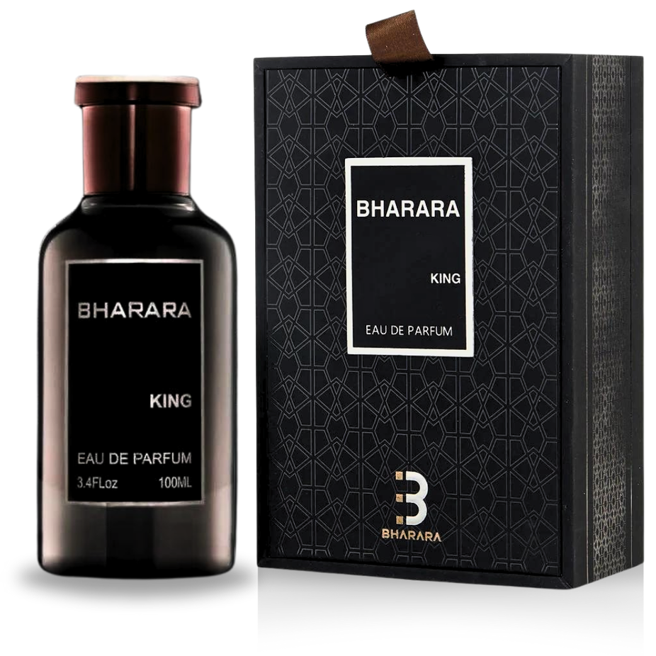 Bharara King Eau de Parfum spray 100ml with elegant bottle design, showcasing the BHARARA brand fragrance.