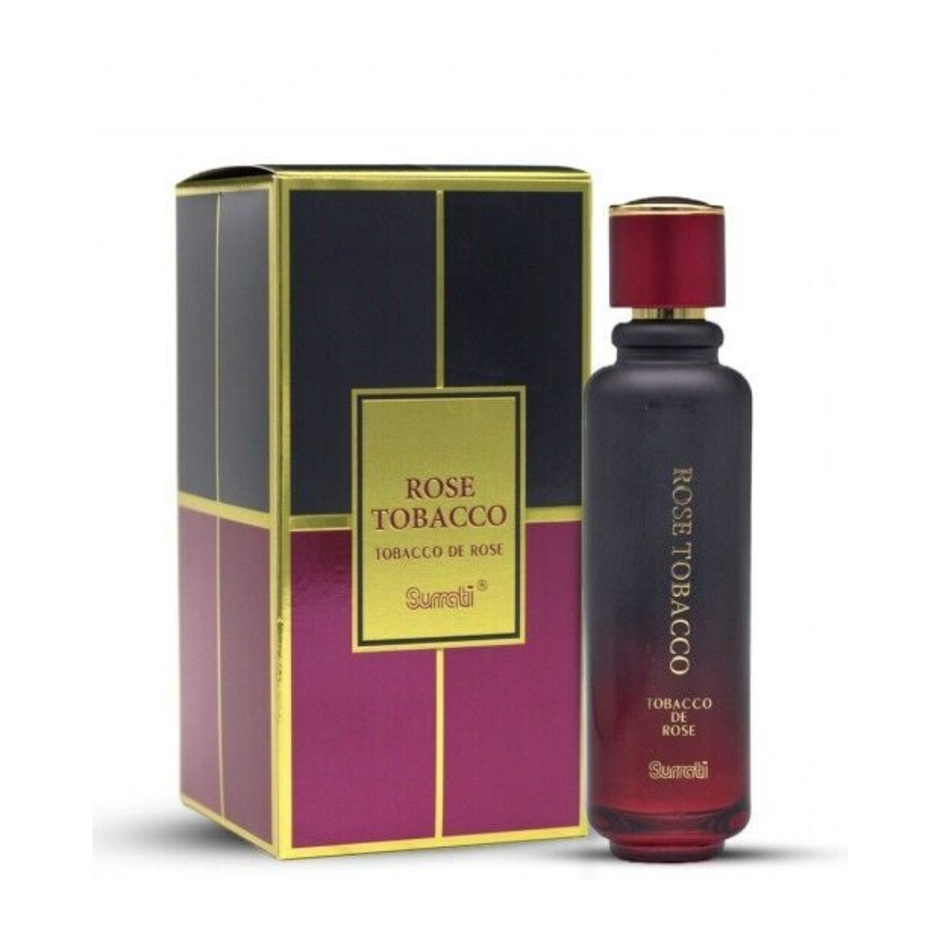 Rose Tobacco EDP by Surrati, 100ml, elegant perfume bottle with floral and tobacco notes, suitable for men and women.