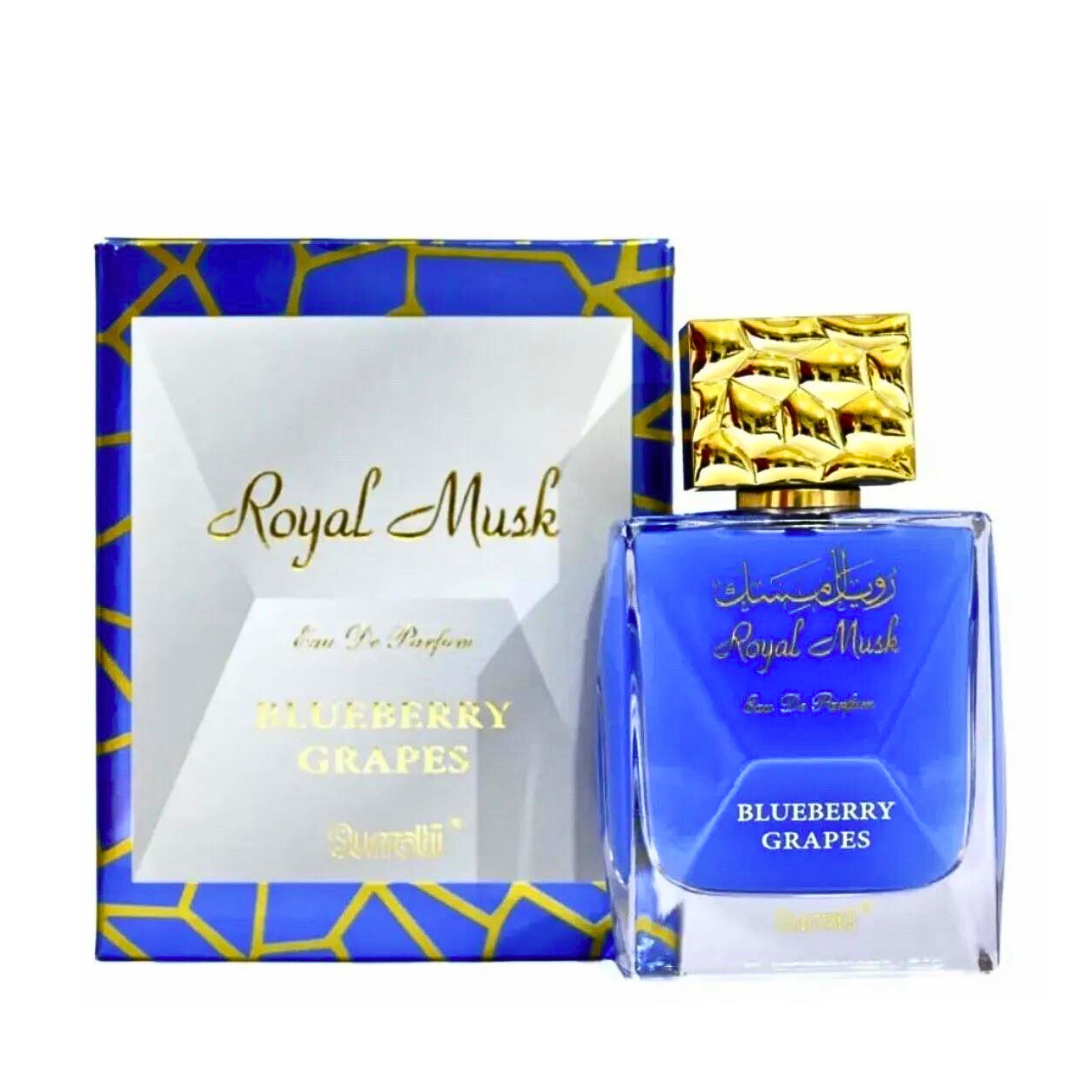 Royal Musk Blueberry Grapes EDP 100ML (3.4 OZ) by SURRATI, Exotic Fragrances for Men & Women. - Intense Oud