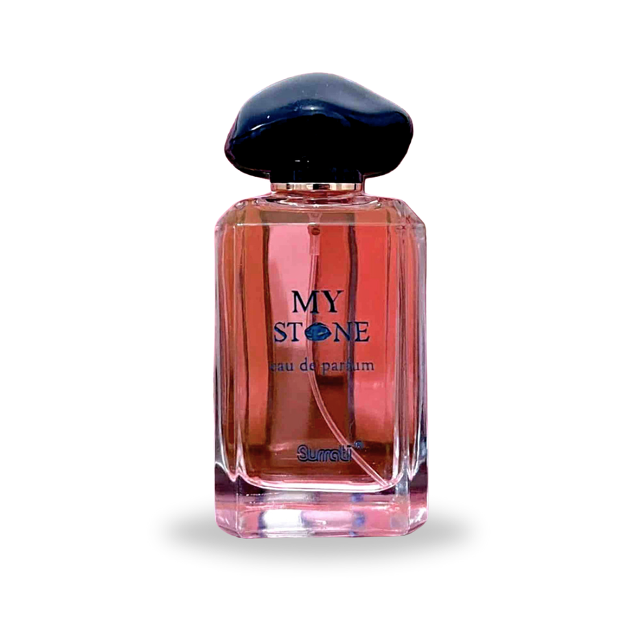 Surrati My Stone EDP 115ML perfume bottle with elegant design, showcasing exotic fragrance for men and women.