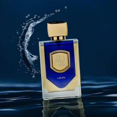 Liam Blue Shine EDP Spray 100ML (3.4 OZ) by Lattafa, Refreshing and Aromatic Fragrances for Men & Women. - Intense Oud