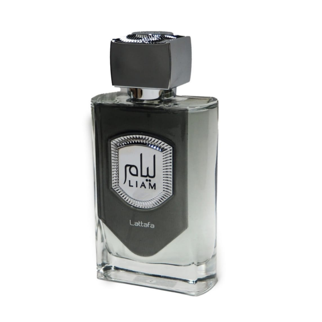 Liam Grey EDP Spray 100ML (3.4 OZ) By Lattafa (VELVET POUCH) - Intense Oud