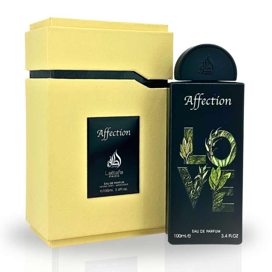Lattafa Pride NEBRAS & AFFECTION unisex EDP spray bundle, 100ML, featuring elegant fragrance layering options.