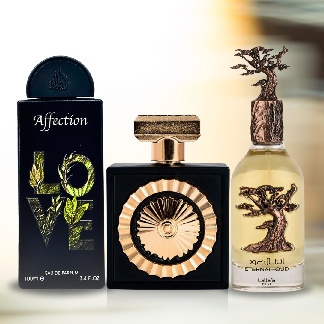 AFFECTION, NEBRAS, ETERNAL OUD - Unisex EDP Sprays 100ML (3.4OZ) By Lattafa Pride, Long Lasting & Luxurious Fragrances For Men & Women. (EXQUISITE COLLECTION) - Intense Oud