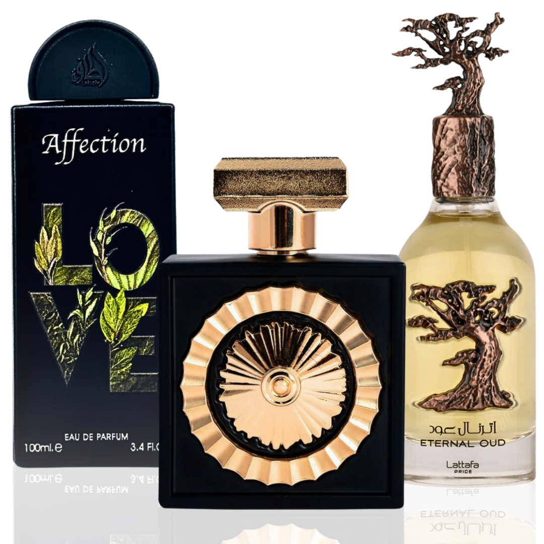 AFFECTION, NEBRAS, ETERNAL OUD - Unisex EDP Sprays 100ML (3.4OZ) By Lattafa Pride, Long Lasting & Luxurious Fragrances For Men & Women. (EXQUISITE COLLECTION) - Intense Oud