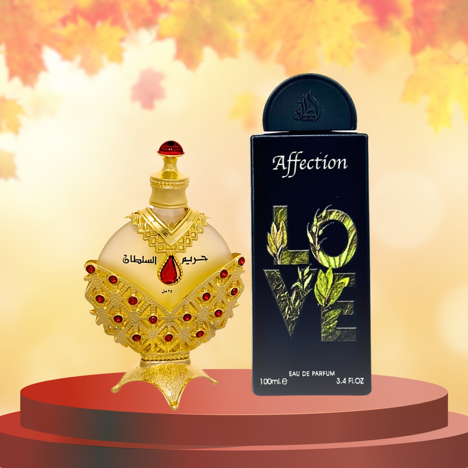 Bundle of Hareem Al Sultan CPO 35ML by Khadlaj and AFFECTION EDP Spray 100ML by Lattafa Pride from Intense Oud.
