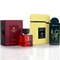 AFFECTION EDP Spray 100ML (3.4OZ) By Lattafa Pride & LA PASSION ABSOLU EDP 100ML (3.4OZ) By Intense Elite. (BUNDLE) - Intense Oud