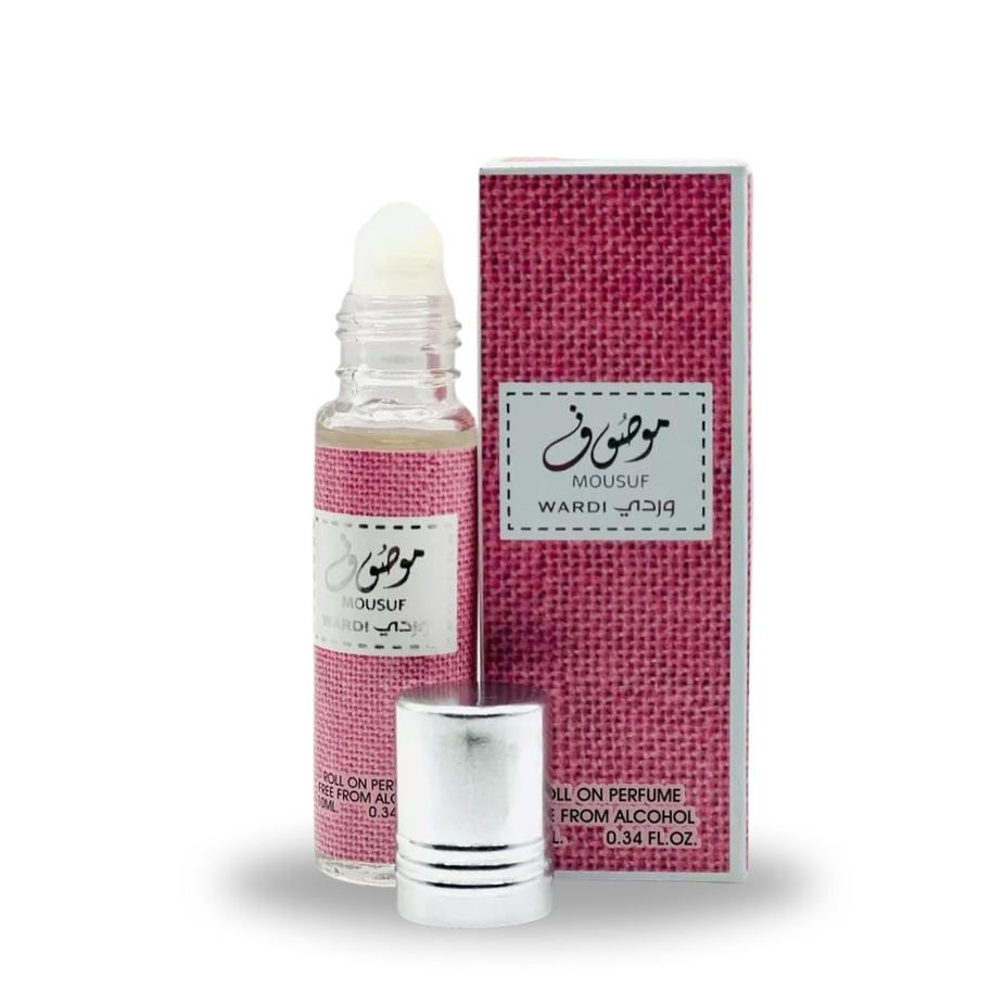 Mousuf Wardi roll-on perfume oil by Ard Al Zaafaran, 10ml CPO concentrated perfume oil for men and women, long-lasting scent.