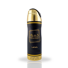 Khamrah Deodorant Spray 200ML (6.7 OZ) By Lattafa | Experiece The Luxury of Spicy, Woody & Floral Fragrance. - Intense Oud