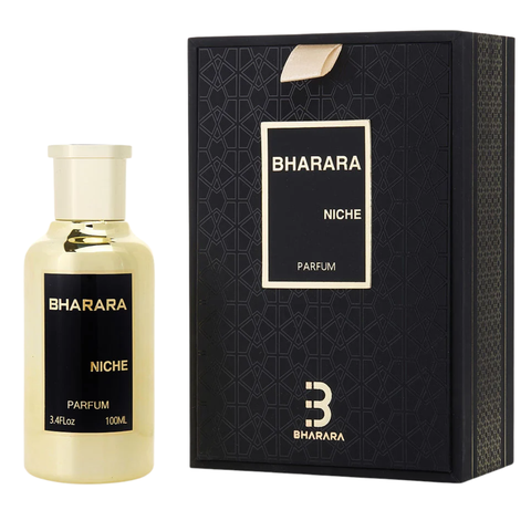 Bharara Bharara Niche Eau de Parfum Spray 100ml with elegant bottle design, showcasing the luxurious fragrance packaging.
