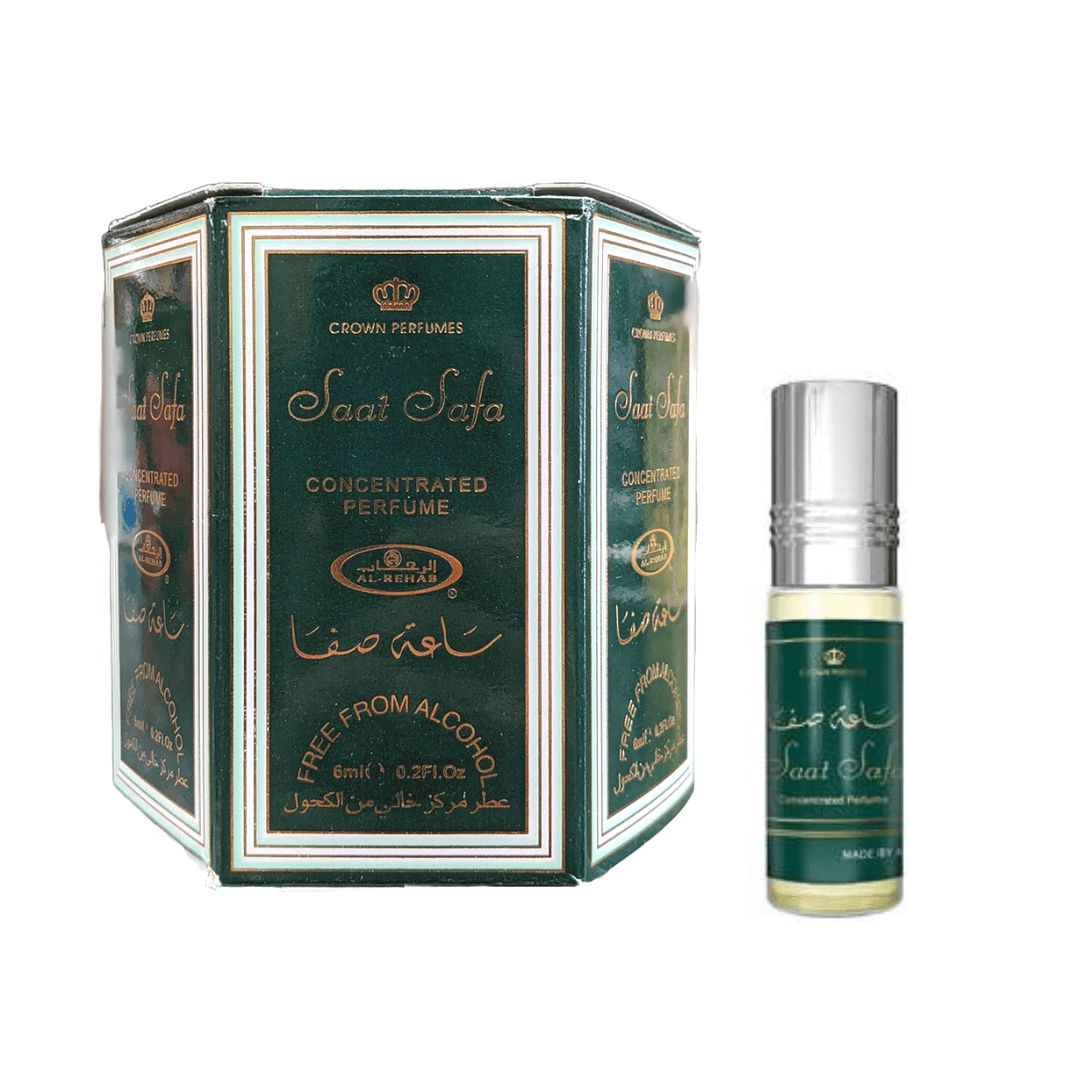 Saat Safa- 6ml (.2oz) Roll-on Perfume Oil by Al-Rehab (Box of 6) - Intense oud