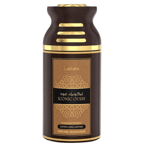 Iconic Oudh Deodorant -  250ML by Lattafa - Intense oud