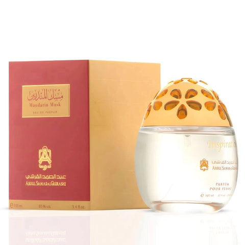 Mandarin Musk Eau de Parfum by ASQ, 100ml bottle, showcasing the elegant perfume bottle with a citrus and musk scent profile.