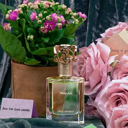 Walaa Eau De Parfum by Swiss Arabian in 50ml bottle, featuring elegant packaging and fragrance details.