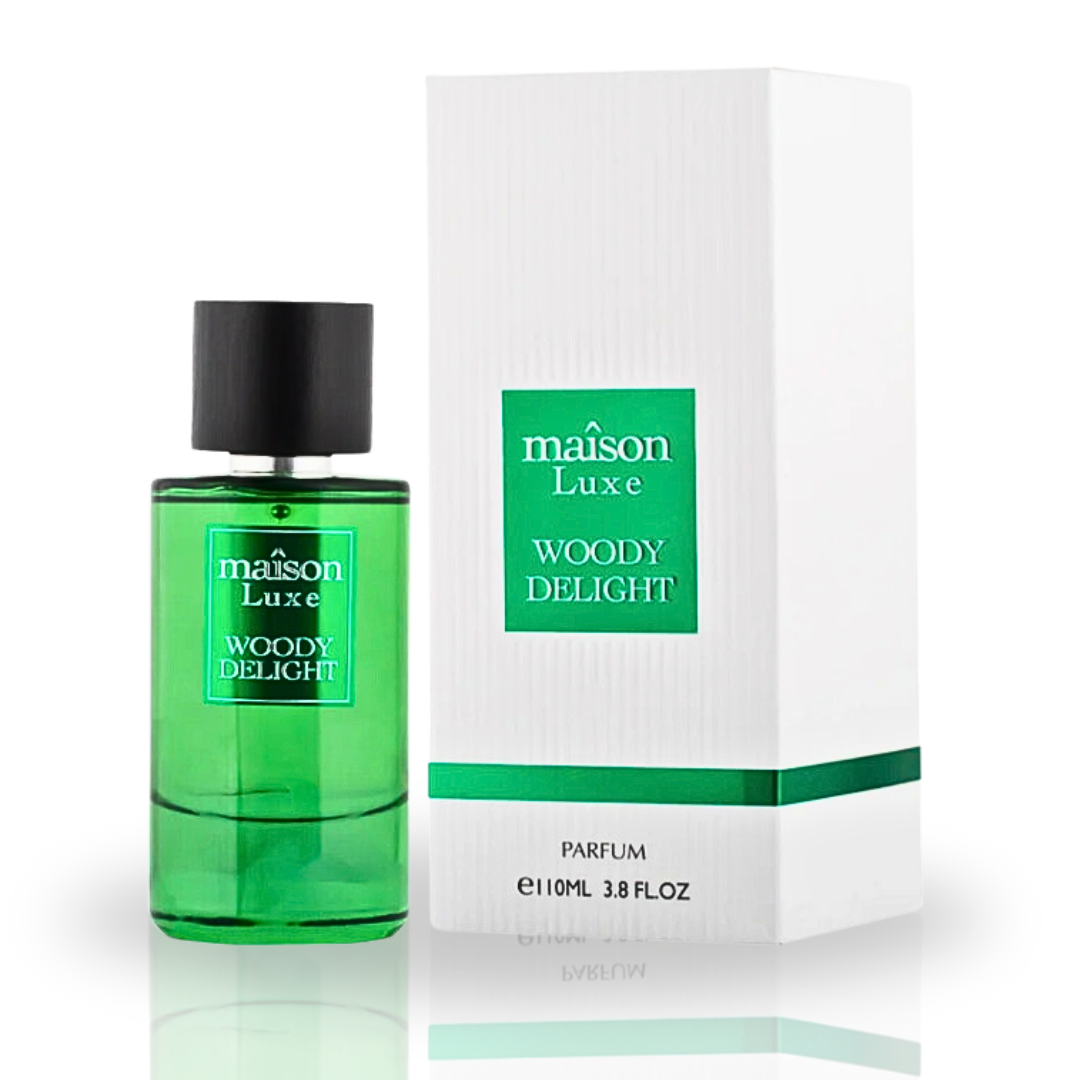 MAISON LUXE WOODY DELIGHT EDP Spray 110ML (3.8 OZ) By Hamidi | Indulge Yourself In The Essence Of Nature With This Captivating Fragrance. - Intense Oud