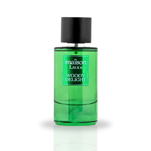 Hamidi Woody Delight Eau De Parfum spray 110ML bottle with elegant packaging, showcasing natural woody fragrance notes.
