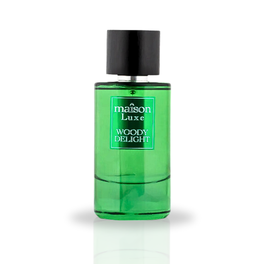 Hamidi Woody Delight EDP spray 110ML, a natural, captivating fragrance with woody and floral notes in a sleek bottle.