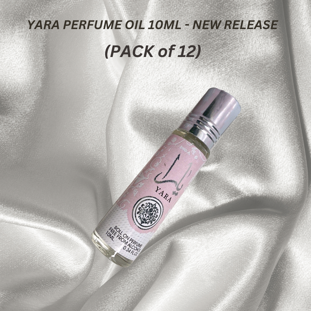 12PC YARA Roll On Perfume Oil CPO - 10ML (0.34 OZ) By Ard Al Zaafaran, Tavel Size Perfume Oils. (PACK of 12) - Intense Oud