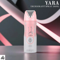 Yara Perfumed Body Spray 200ml (6.7 oz) for Women by Lattafa | Stay Fresh With a Soft Blend of Orchid, Tropical Fruits & Creamy Vanilla.