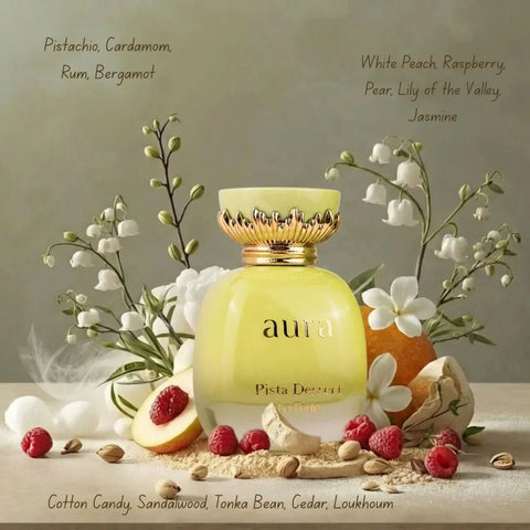 Khadlaj La Fede Aura Pista and Aura Manga Splash Eau de Parfum Spray bundle, 100ml bottles, featuring elegant perfume packaging.