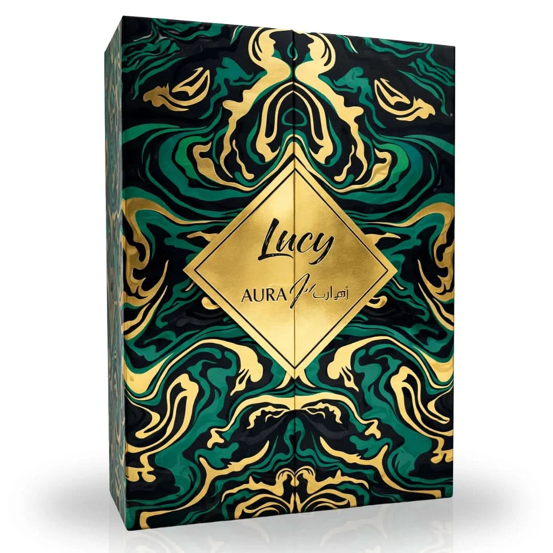 Aura Art Lucy Eau De Parfum Spray 100ml bottle with elegant packaging by Aura Fragrances.