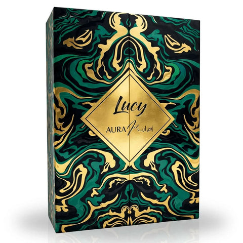 Aura Art Lucy Eau De Parfum Spray 100ml bottle with elegant packaging by Aura Fragrances.