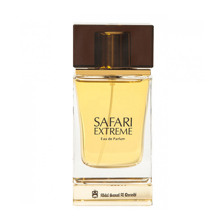 Safari Extreme EDP by Abdul Samad Al Qurashi, 75ml Eau de Parfum bottle with a sleek design and elegant branding.