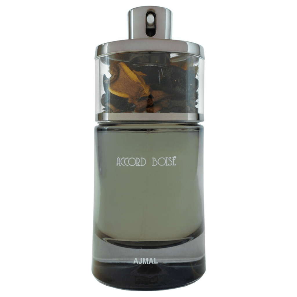 Ajmal Accord Boise for Men EDP 75ml bottle featuring sleek packaging and elegant design.