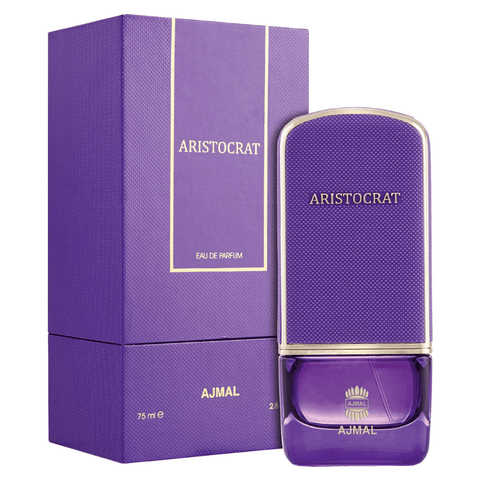 Ajmal Aristocrat for Women Eau De Parfum 75ml bottle, elegant perfume with floral and fruity notes.