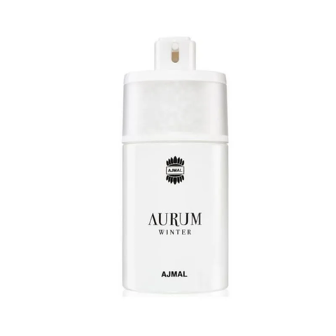 Aurumm Winter Eau De Parfum by Ajmal in 75ML bottle, showcasing the elegant packaging and perfume sprayer.