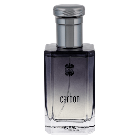 Ajmal Carbon for Men Eau de Parfum 100 ml – bottle and black packaging with silver accents