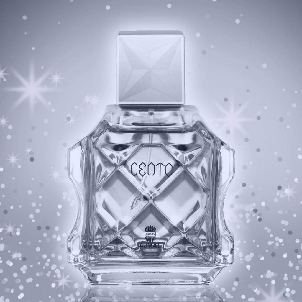Cento for Men Eau De Parfum by Ajmal in 100ml dark glass bottle with silver accents, showcasing a sophisticated men's fragrance.