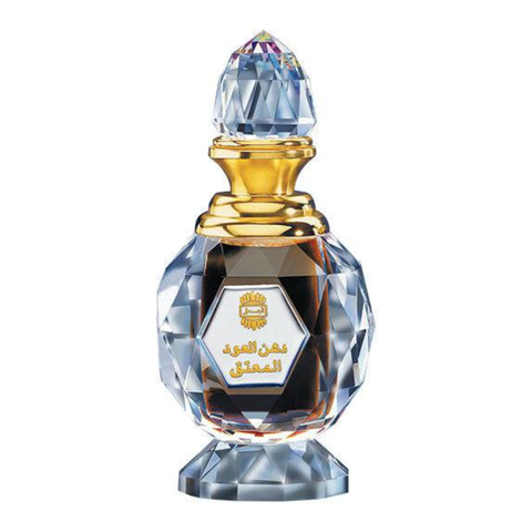 Ajmal Dahn Al Oudh Moattaq concentrated perfume oil in 6ml bottle, featuring rich oud scent and unisex fragrance.