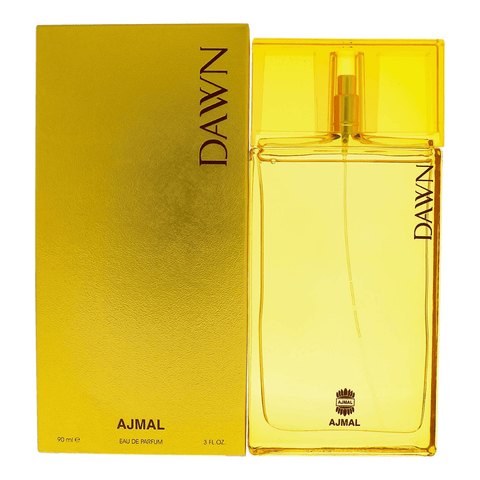 Ajmal Dawn EDP Eau De Parfum 90ml bottle with elegant packaging and floral scent details.