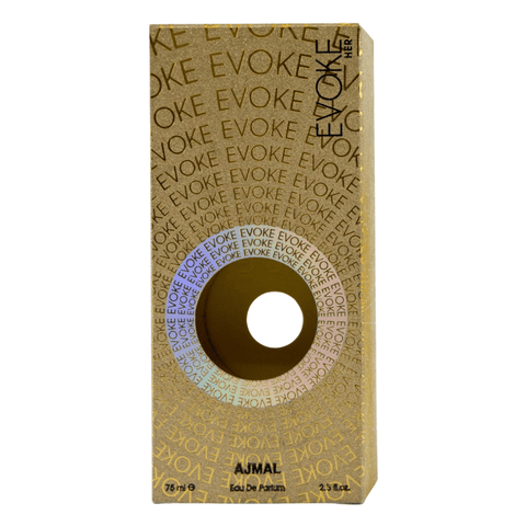Evoke for Women Eau De Parfum by Ajmal in a 75ml bottle, with elegant packaging and floral fragrance details visible.
