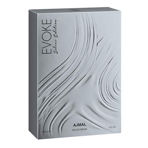 Ajmal Evoke Silver Edition Eau de Parfum 90 ml – bottle with silver accents