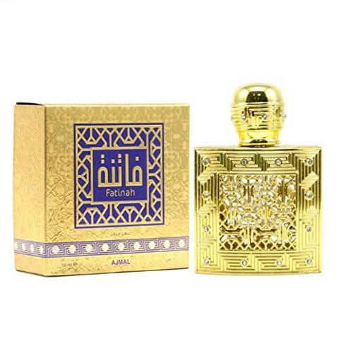 Ajmal Fatinah concentrated perfume oil in a 14ml glass bottle, showcasing the elegant packaging and rich fragrance.
