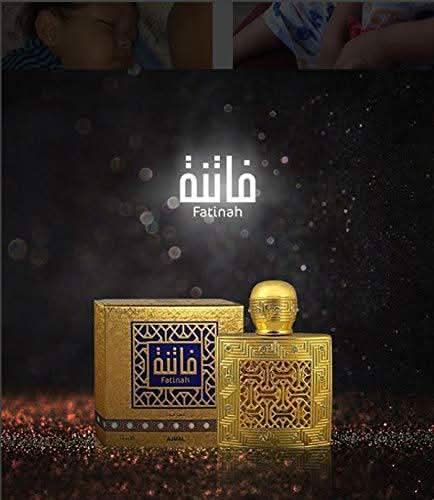 Ajmal Fatinah perfume oil in a 14ml bottle with a gold cap, concentrated perfume oil for long-lasting fragrance.